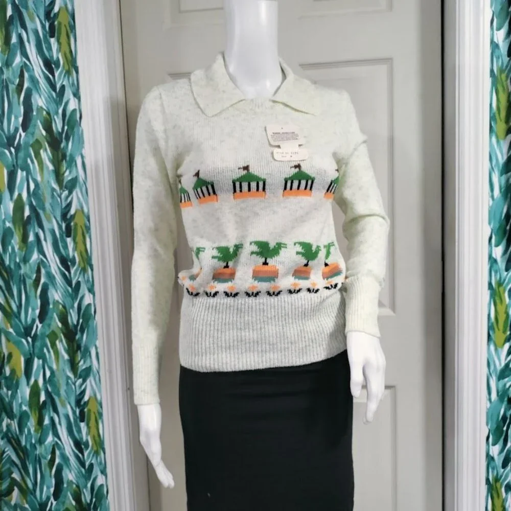 Vintage Majestic Knitwear V Neck Sweater M - Picture 6 of 13